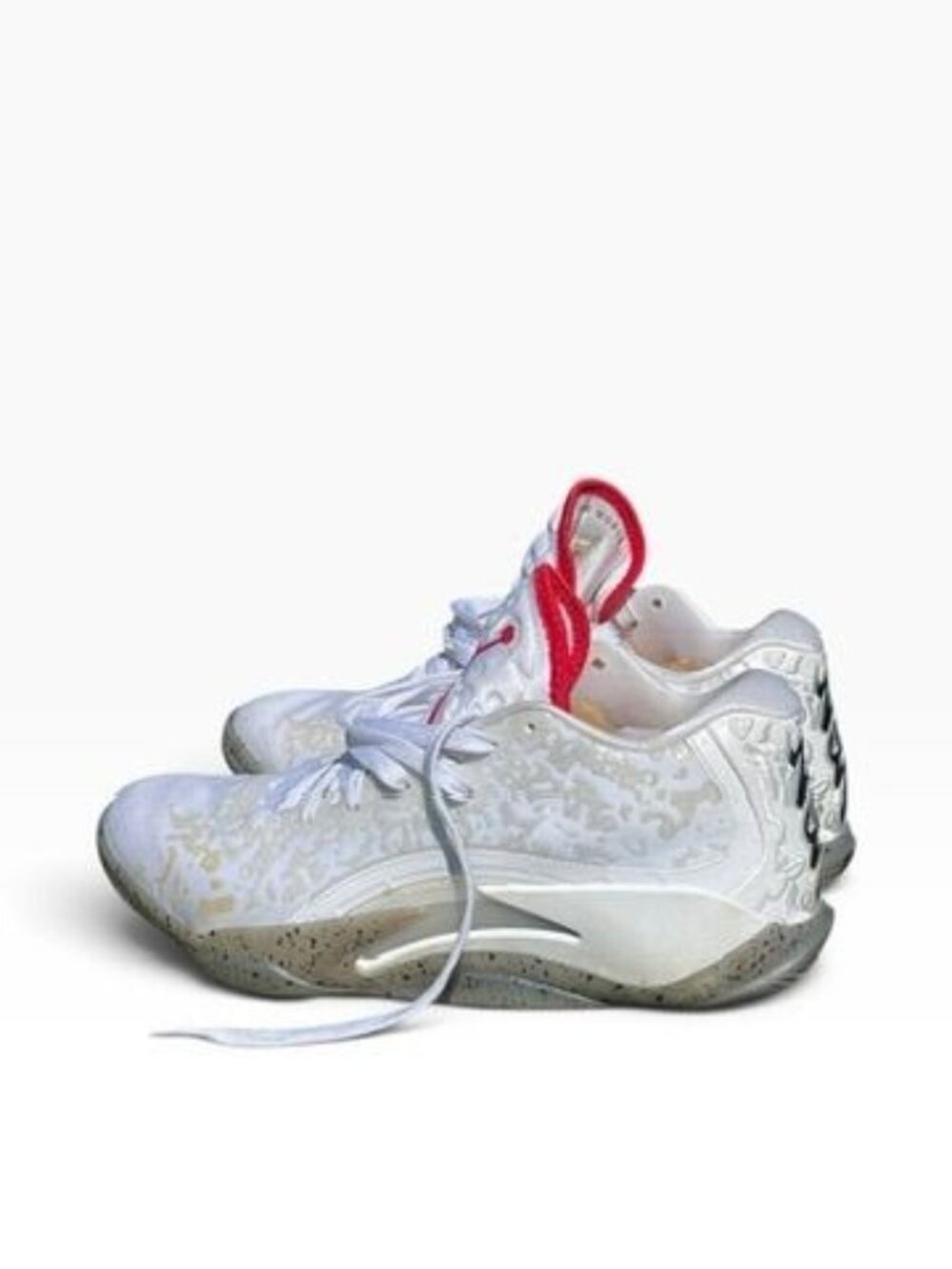 Air Jordan XXXVII Low SE Basketball Shoes White/Red Mens Size 8.5